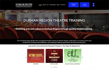 Travelling Stage Studio Website Home Page